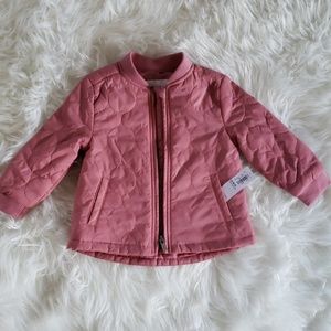 NWT Girls Pink Bomber Jacket 12-18mo